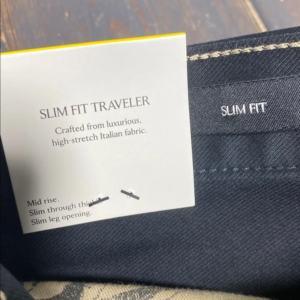 Banana Republic Slim Traveler Pant, Black- Size 32x30